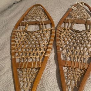 Snowshoes for decor… damage in 2nd photo, awesome art for your rustic space.